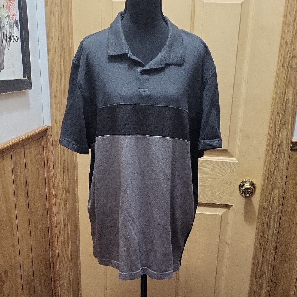 Van Heusen Charcoal and Black Polo Shirt